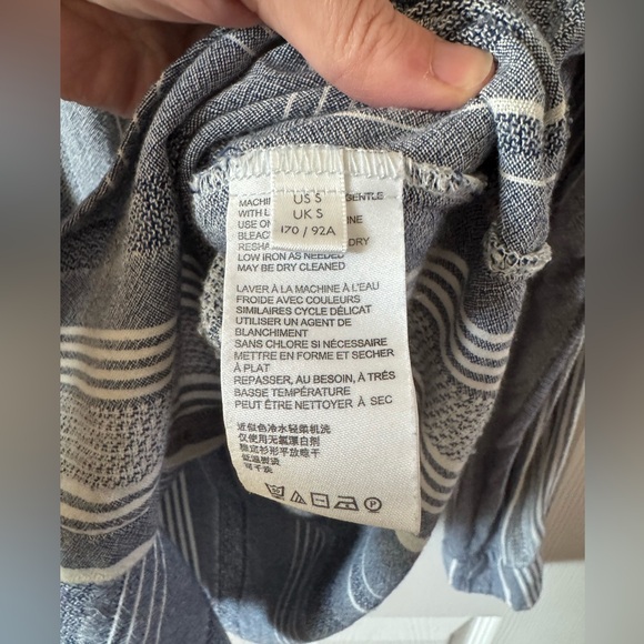 Maeve Blue‎ Striped Shirt Size Small - Picture 5 of 7